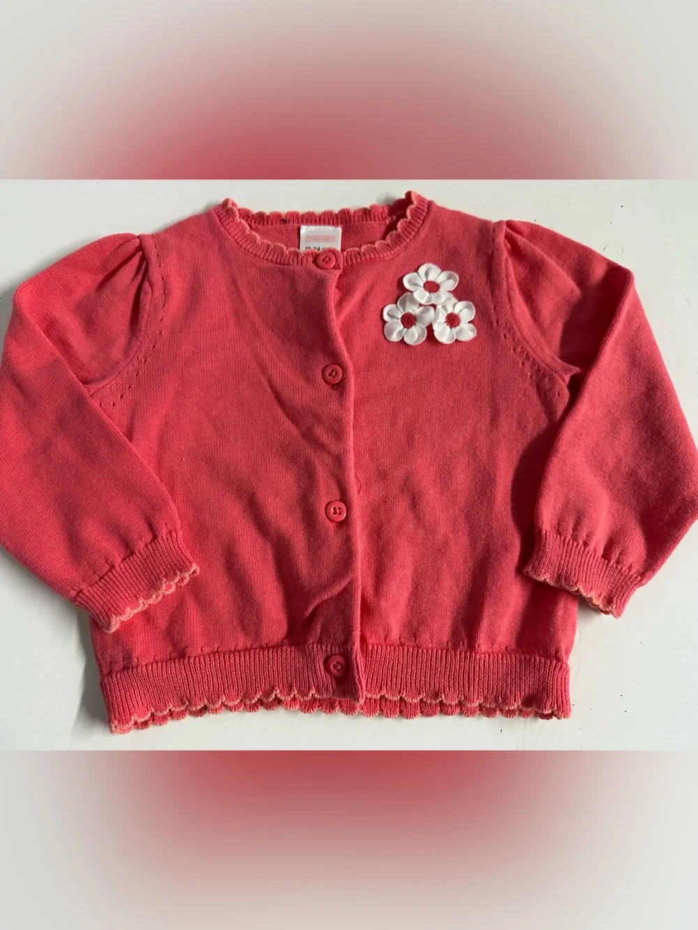 Gymboree Coral & Denim 6 Piece Baby Girl Outfit Set